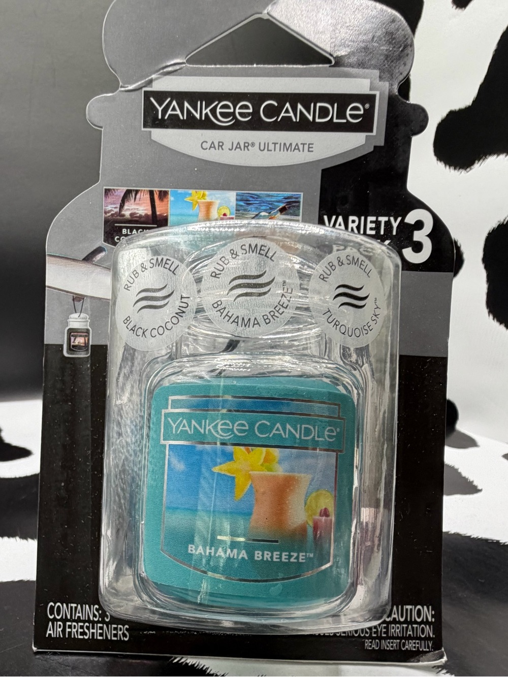 Yankee Candle Variety 3 Pack Bahama Breeze Car Air Freshener - Turquoise